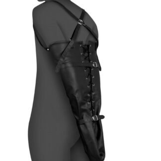 Lace-up Full Sleeve Arm Restraint - Black