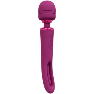 VIVE - Kiku - Rechargeable Double-Ended Wand with Innovative G-Spot Flapping Stimulator - Pink