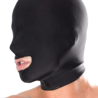Fetish Fantasy Series Spandex Open Mouth Hood Black