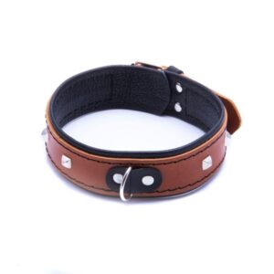 Bindings-WHIPS Women's Collar Without Leash, Cognac