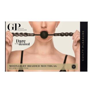 Moonlight Braided Mouthgag – elegant gag with braided straps and a silicone ball