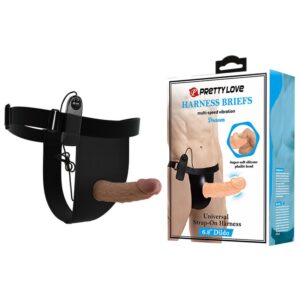 Pretty Love Draven Strap-On — Vibrating Strap-On with 6.8-Inch Dildo