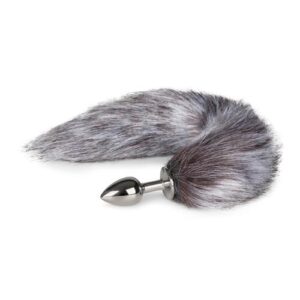 EasyToys Fox Tail Plug Silver Contoured Fluffy Tail Attachment