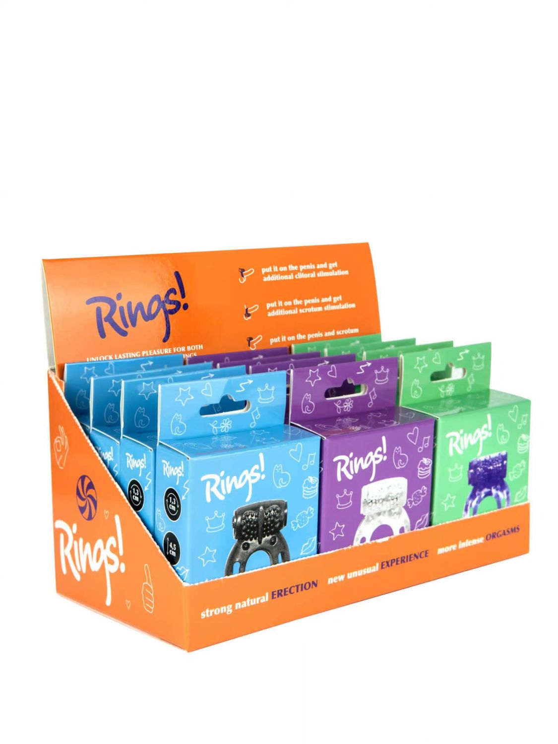 Axle-pin Showbox – 12 Vibrating Erection Rings
