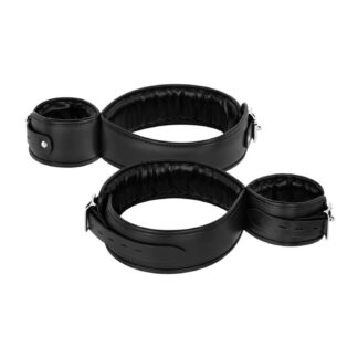 Bedroom Fantasies - Thigh and Wrist Strap Bondage Black