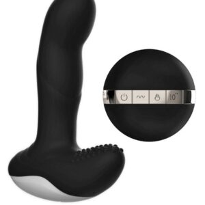 Vibrator-Silicone Massager USB 7 Function + Pulsator / Heating BLACK