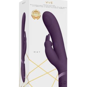 Vive May VIVE045 Dual Pulse Wave — Purple Rabbit Vibrator for G-Spot and Clitoris