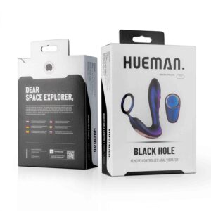 EasyToys Hueman Black Hole — Anal Vibrator with Cock Ring