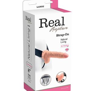 Vibrating Strap-On Penis Prosthesis Cavo Real Rapture 8 Flesh with Balls