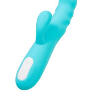 JOS Rotating Rabbit Vibrator with Clitoral Stimulation JOS MERRY-SWI, silicone, blue, 20.7 cm