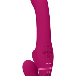 Vive AI Dual Vibrating & Air Wave Tickler Strapless Strap-On