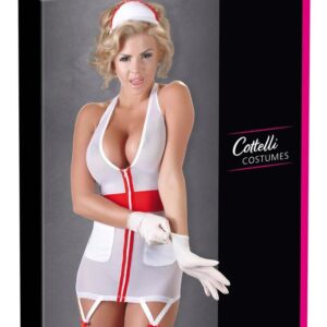 Cottelli Nurse XL Full-Length Dress White Red Cross