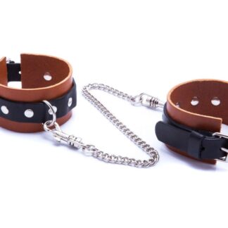 WHIPS Handcuffs - Men's Cognac Leather Handcuffs