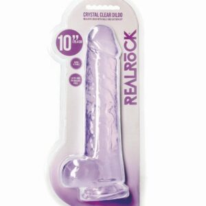 Realistic Dildo with Balls - 10 / 25.4 cm
