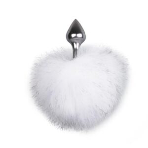 Bunny Tail Plug No. 1 - Silver/White Anal Plug