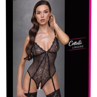 Cottelli LINGERIE Crotchless Body S Lace Trim
