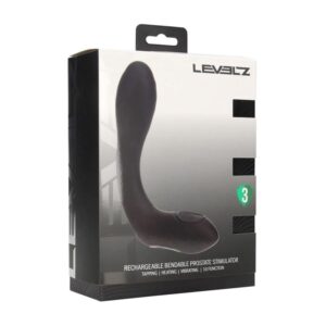 Levelz by Shots — flexible vibrating prostate stimulator with heat and tapping, black