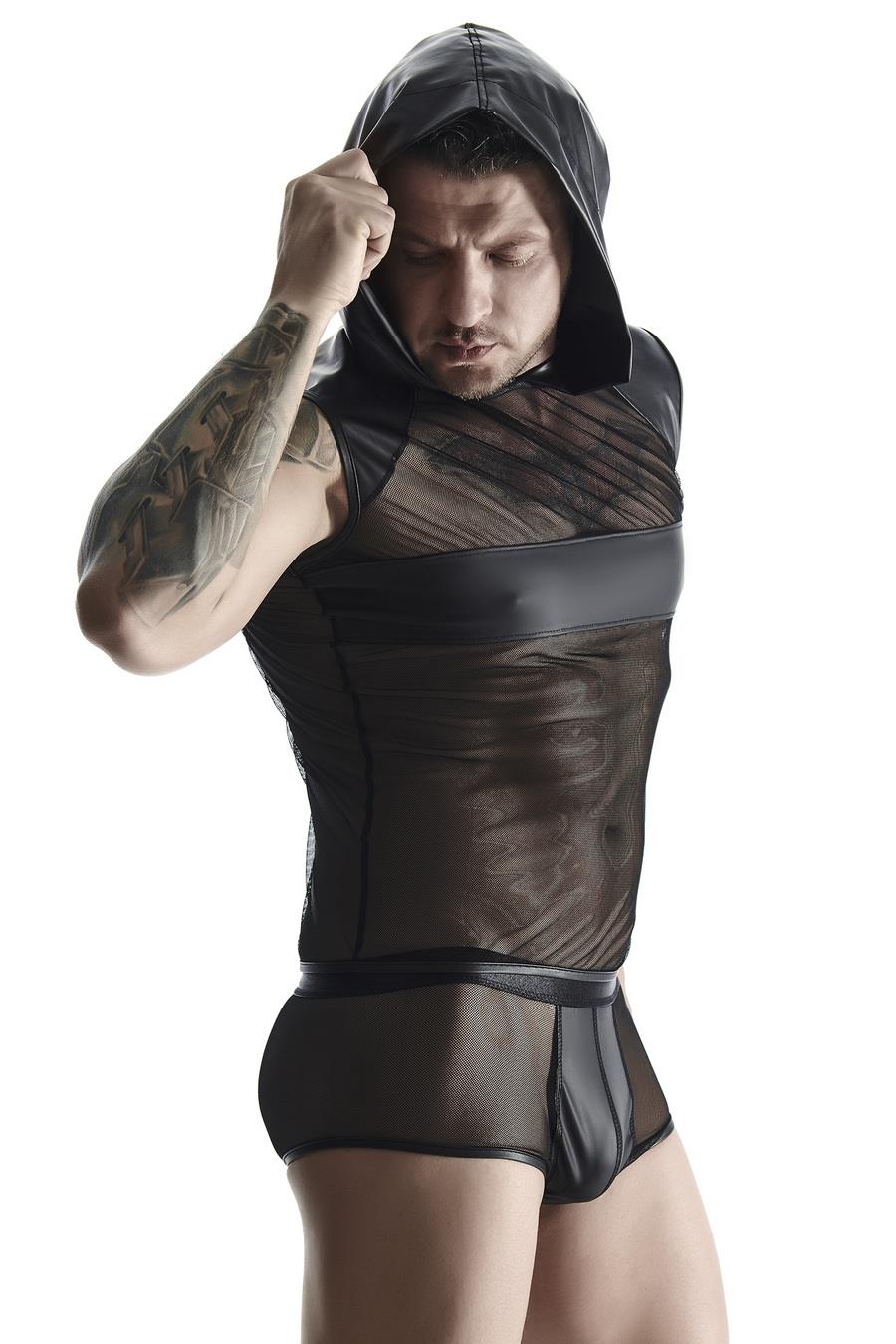 Regnes Fetish Planet T-shirt XXL, faux leather trim