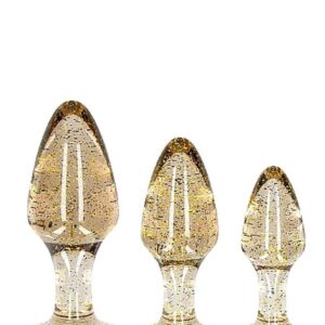 Ouch! Acrylic Goldchip Butt Plug Set — Set of 3 Acrylic Anal Plugs
