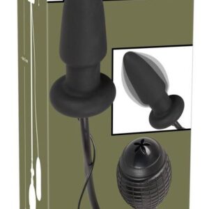 Inflatable vibrating butt plug