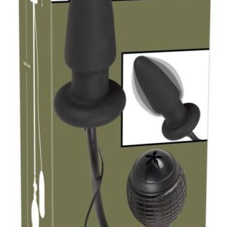 Inflatable vibrating butt plug