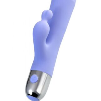 Flovetta Crocus vibrator with clitoral stimulation, silicone, purple, 17.5 cm