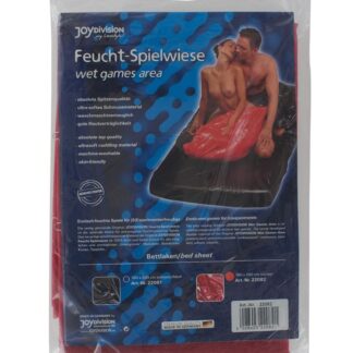 BDSM Wet Games Area, bed sheet, 180 x 260 cm, red