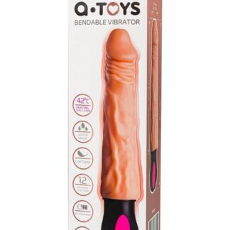 A-TOYS Realistic Vibrator with Heating, TPE, 12 Modes, Bendable, Rechargeable