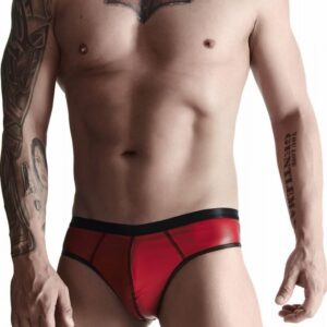 Men's Wetlook Brazilian-Cut Briefs XXL