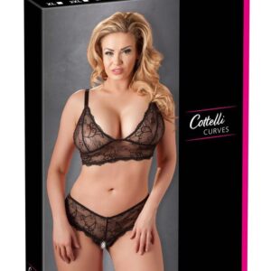 Bra and String black XL