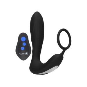 E-stim Vibrating Butt Plug Cock Ring