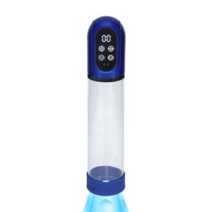 Engage - Automatic Waterproof Penis Pump and Masturbator - Metallic Blue
