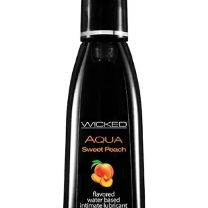 Wicked Aqua Sweet Peach Flavored Water-Based Lubricant, 120 ml