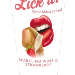 Lick it! Wine-Strawberry — edible massage gel, 50 ml
