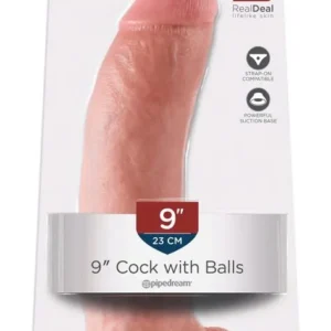 King Cock KC 9-Inch Realistic Dildo with Testicles