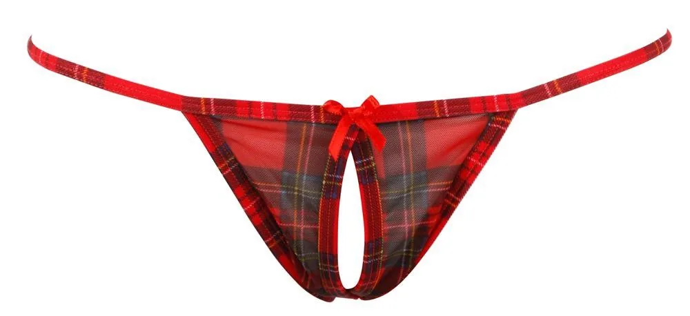 Cottelli LINGERIE Top and Skirt M Plaid Lace Trim - Image 4