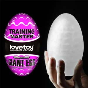 Lovetoy Giant Egg Grind Ripples Edition TPE Male Masturbator, Transparent