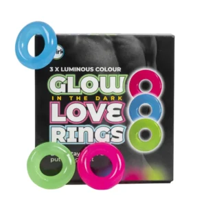 Spencer & Fleetwood Glow-in-the-Dark Love Ring Set of 3