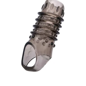 XLover by TOYFA Penis Sleeve for Enlargement, TPE, Transparent Black, 10.5 cm