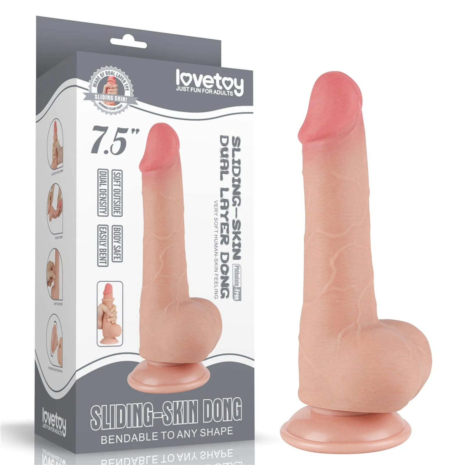 Lovetoy Amazing Reality 8″ Dildo with Suction Cup