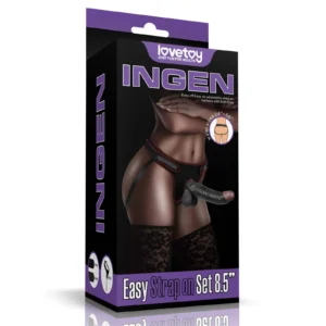 Lovetoy Easy Strapon Set Black z uprzężą