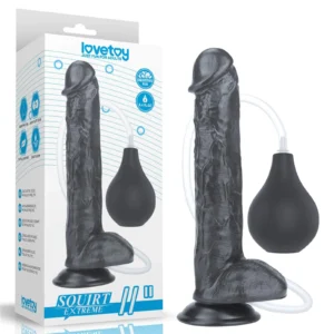 Lovetoy 11'' Squirt Extreme Dildo – Black
