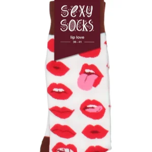 Sexy Socks Lip Love Funny Socks, Size 36–41