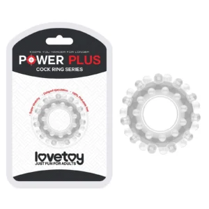 Lovetoy Power Plus Cockring Clear – TPE Stretch Ring 4 cm