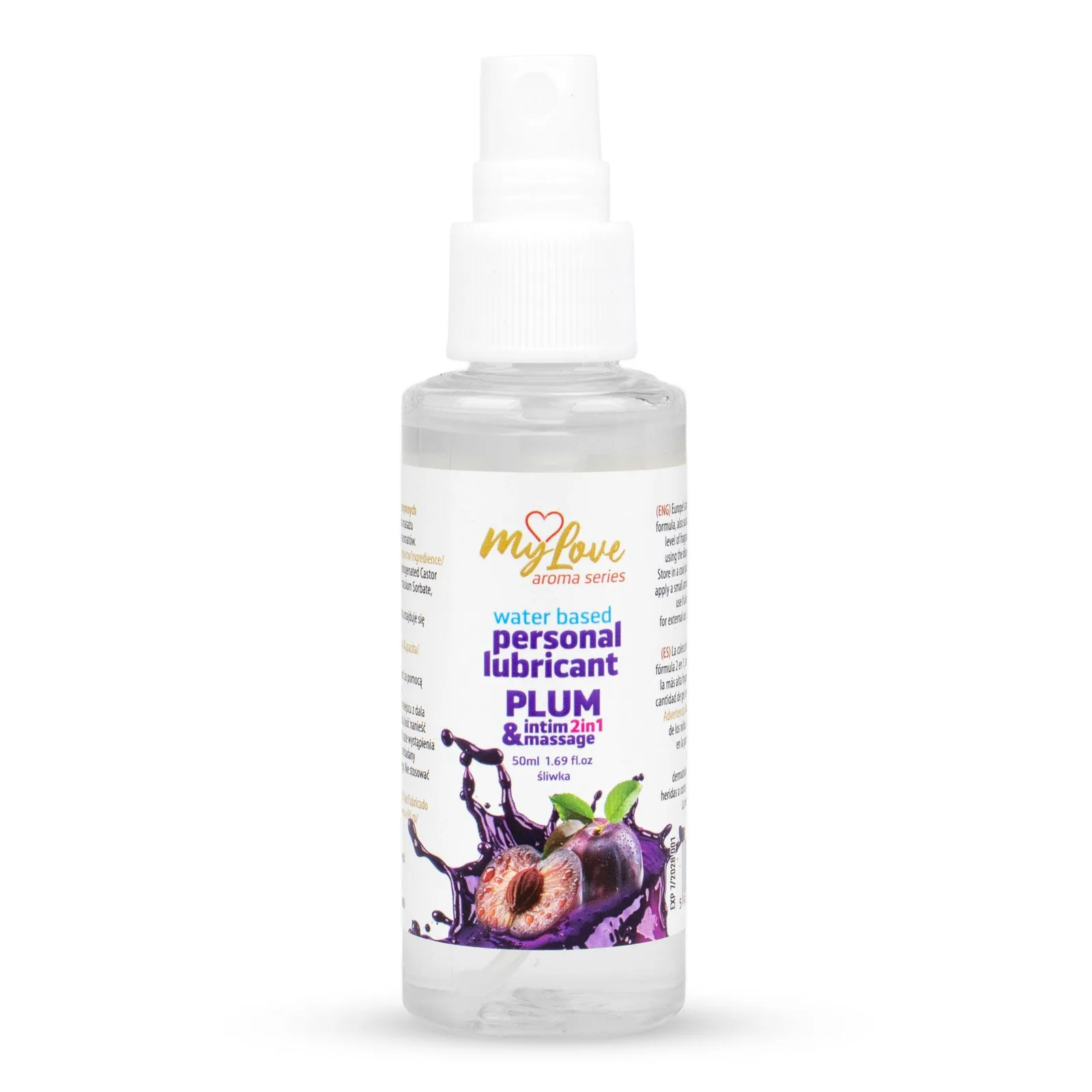 MyLove Aroma Series Intim&Massage 2-in-1 Plum Water-Based Lubricant, 50 ml