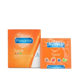 Pasante Taste Flavoured Condoms, 3 Pack