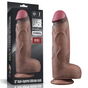 LoveToy Dual Layered Silicone Dildo XXL 31 cm