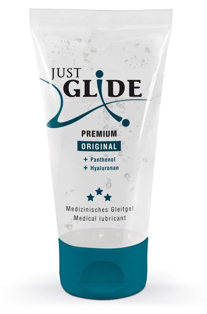 Just Glide Premium — Water-Based Moisturizing Lubricant, 50 ml