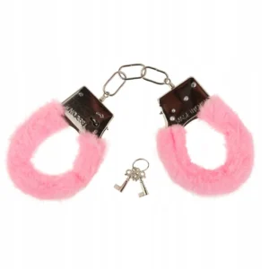 Grajmy Razem Love Cuffs Light Pink – Soft Fluffy Metal Handcuffs