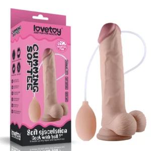 Lovetoy Soft Ejaculation Dildo with Balls — Realistic TPE 9"